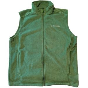 COLUMBIA men’s green fleece vest size medium